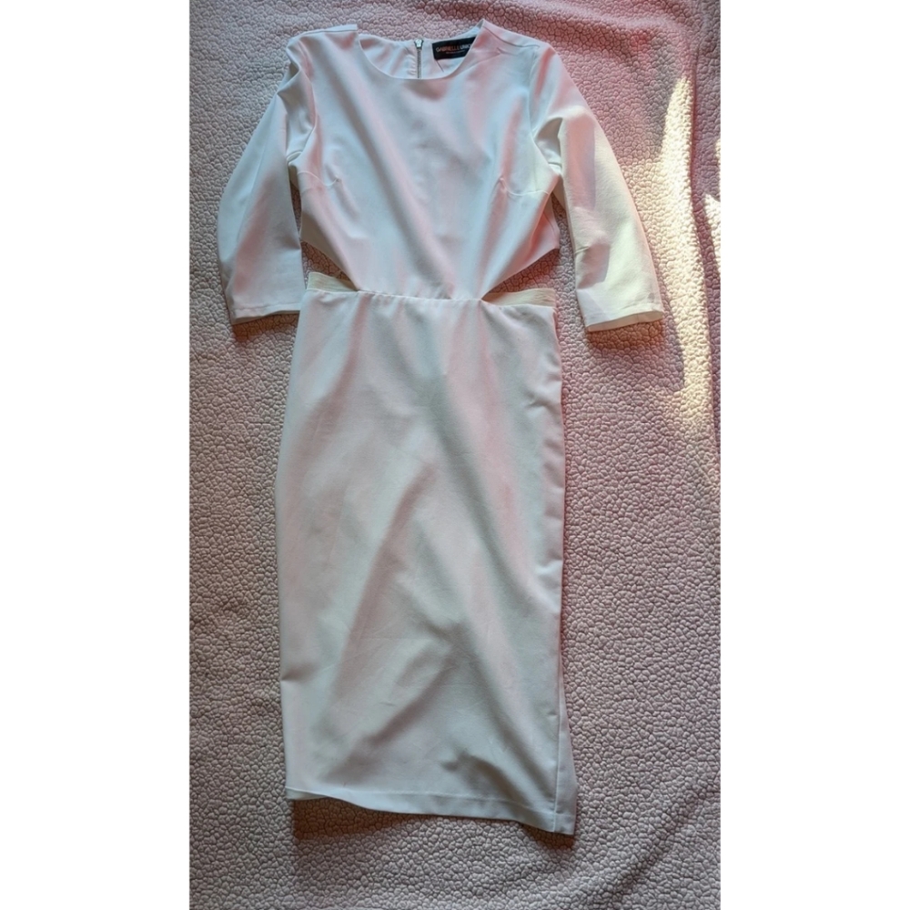 White open back dress